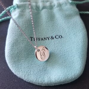 Tiffany & Co. Initial Letter 'P' Necklace